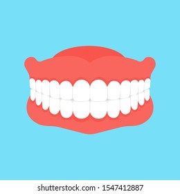 
False jaw teeth icon. Flat designe. Isolated on white background. Vector illustration.