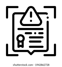 Icon-Vektorgrafik mit falscher Lizenz. falsches Lizenzzeichen. isoliertes Kontursymbol