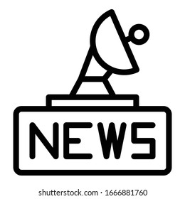 False media news icon. Outline false media news vector icon for web design isolated on white background