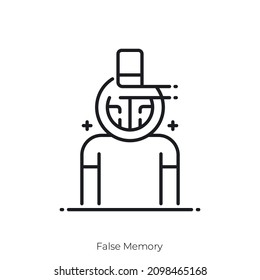 False Memory Icon. Outline Style Icon Design Isolated On White Background