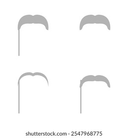 ícone falso de bigode em um fundo branco, ilustração vetorial