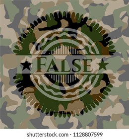 False on camouflage texture