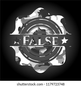 False on grey camo texture