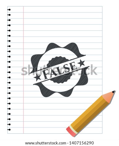 False pencil effect. Vector Illustration. Detailed.