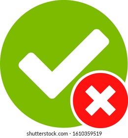 False positive vector icon. Flat False positive symbol is isolated on a white background.