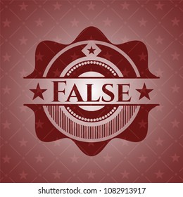 False realistic red emblem