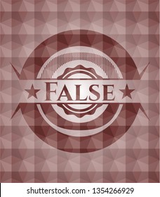 False red emblem with geometric pattern. Seamless.