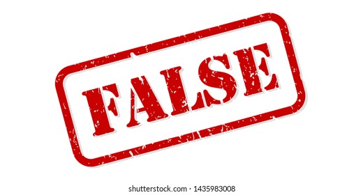 False red rubber stamp vector isolated