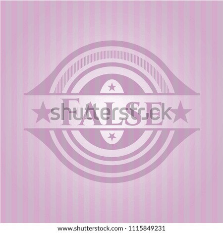 False retro pink emblem