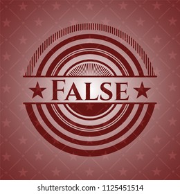 False retro red emblem