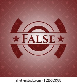 False retro red emblem