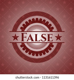 False retro red emblem