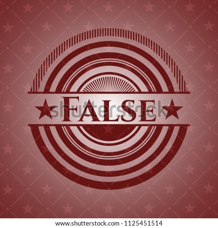 False retro red emblem