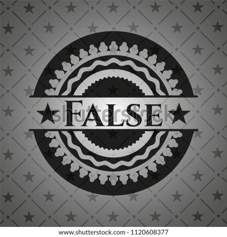 False retro style black emblem