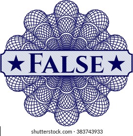 False rosette or money style emblem