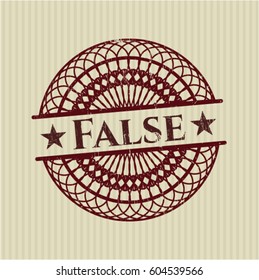 False rubber grunge stamp
