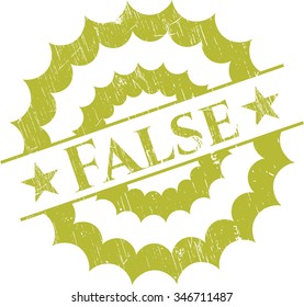 False rubber grunge texture seal