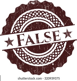 Sello de goma falso con textura gruesa