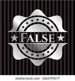 False silver badge or emblem
