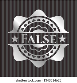 False silver badge or emblem