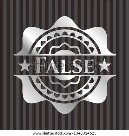 False silver badge or emblem