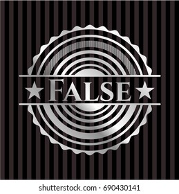 False silvery badge