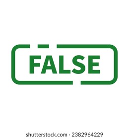 False Stamp In Green Rectangle Line Shape For Verification Information
