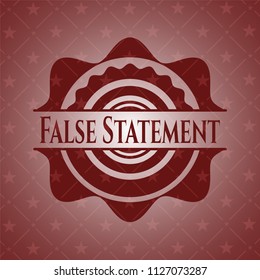 False Statement red emblem