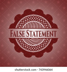 False Statement retro style red emblem