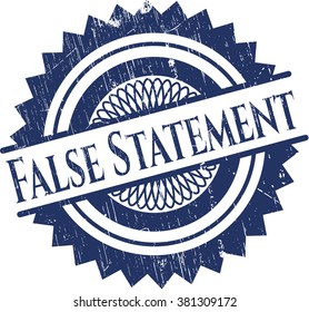 False Statement rubber seal with grunge texture