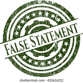 False Statement rubber seal with grunge texture