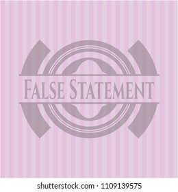  False Statement vintage pink emblem