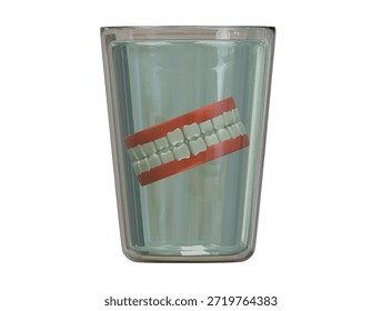 Icono de dientes falsos Ilustración 3D Render