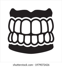 False teeth icon, vector and glyph