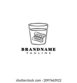 imagen del logotipo de los dientes falsos plantilla de diseño de iconos negro ilustración de vector aislado