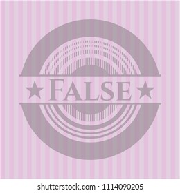  False vintage pink emblem
