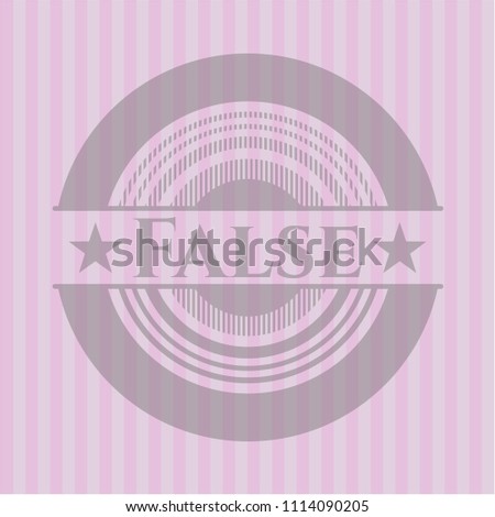  False vintage pink emblem
