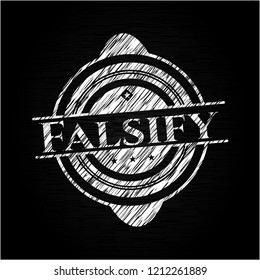 Falsify chalkboard emblem