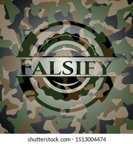 Falsify on camo pattern. Vector Illustration. Detailed.