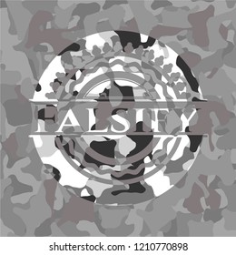 Falsify on grey camo texture
