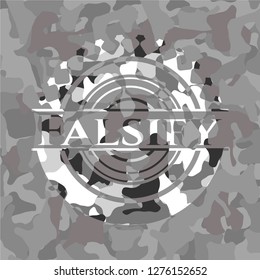 Falsify on grey camo texture