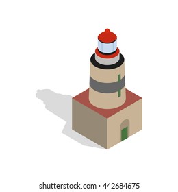 Falsterbo lighthouse, Sweden icon in isometric 3d style on a white background