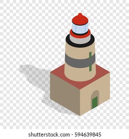 Falsterbo lighthouse, Sweden isometric icon 3d on a transparent background vector illustration