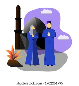 Imagen vectorial falda de una ilustración de festividad islámica