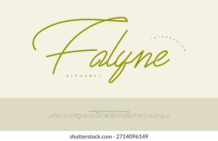 Falyne Organic Handwritten Script Font Vector For Nature Branding Design