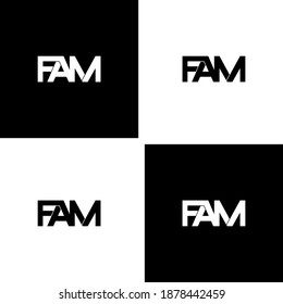 fam letter original monogram logo design