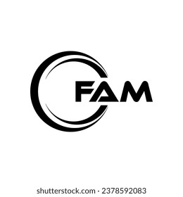 FAM Logo Design, Inspiration for a Unique Identity. Modern Elegance and Creative Design. Watermark Your Success with the Striking this Logo.