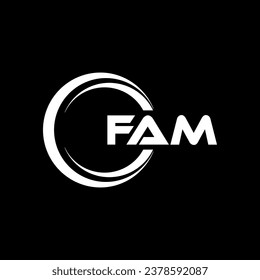 FAM Logo Design, Inspiration for a Unique Identity. Modern Elegance and Creative Design. Watermark Your Success with the Striking this Logo.