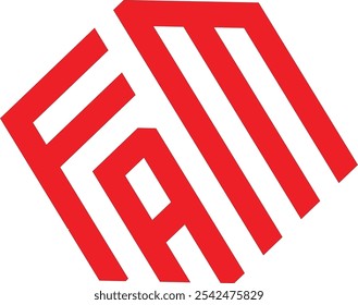 FAM polygon logo  with white background