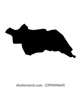 Famagusta district map, administrative division of Republic of Cyprus. Vector illustration.